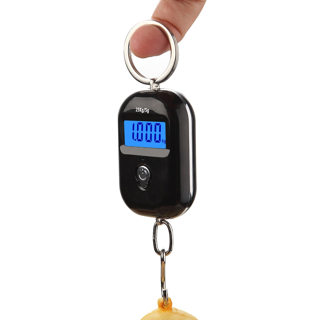 New 25Kg x 5g Digital Hanging Scale Mini Electronic Luggage Hook