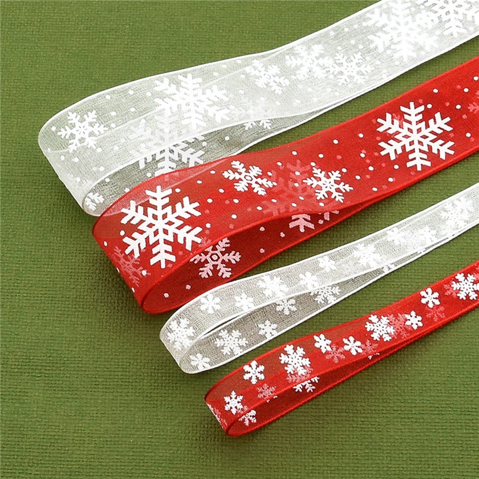 5Meters 10mm 15mm 25mm Christmas Ribbons Decoration Wedding Gift Wrapp ...