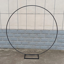 Load image into Gallery viewer, circle Wedding Arch Background Wrought Iron Shelf Decorative Props DIY Round Party Background Shelf Flower with Frame
